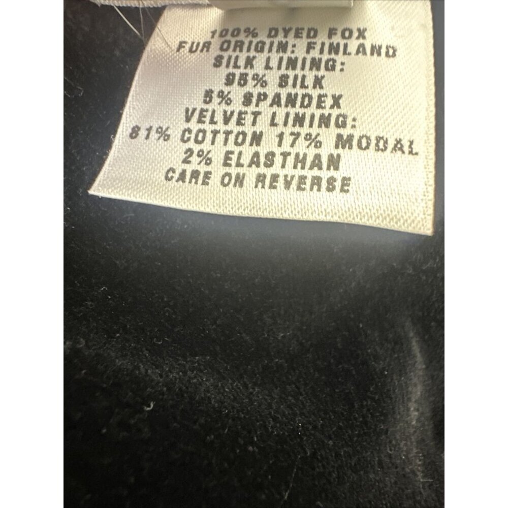 Women’s ST.John Evening Scarf Dyed Fox 95% Silk Velvet Lining Gray One Size - Picture 2 of 11